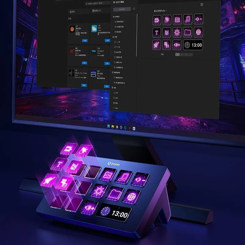 Panel de Macros USB con Teclas LCD – Stream Deck para Streaming, Edición y Gaming