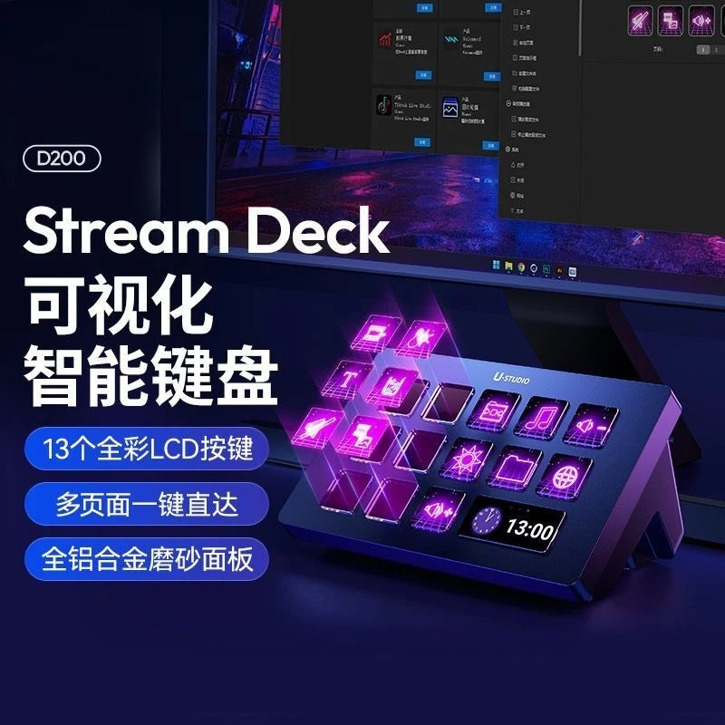Panel de Macros USB con Teclas LCD – Stream Deck para Streaming, Edición y Gaming