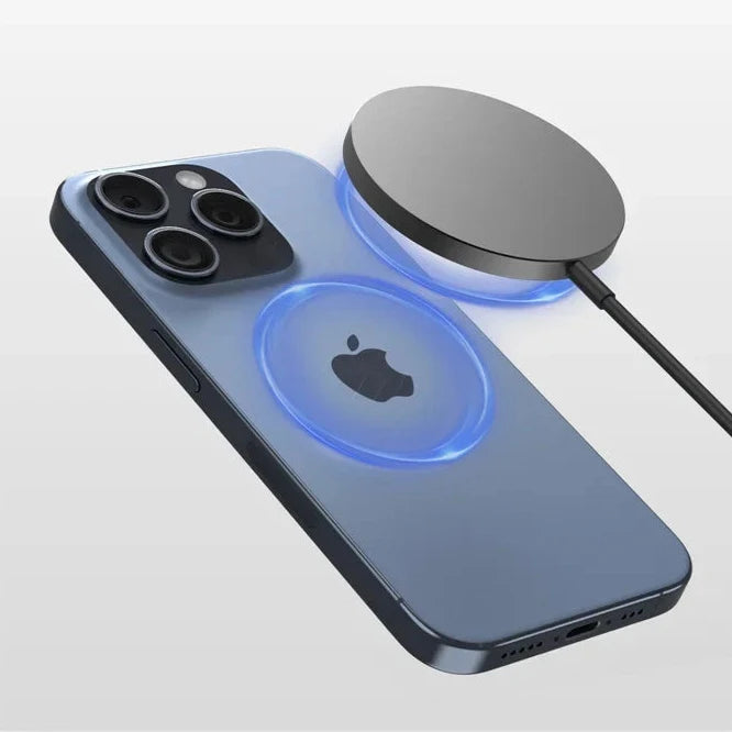Magnetic Wireless Fast Charger Dual USB Port Mini Charging Pad For iPhone 17 16 15 14 13 12 Pro Max Universal Phone Accessory